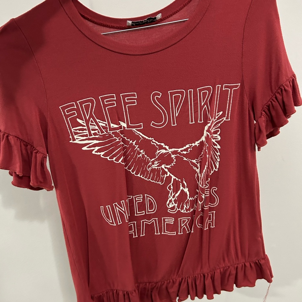 Free Spirit Graphic Tee in Red